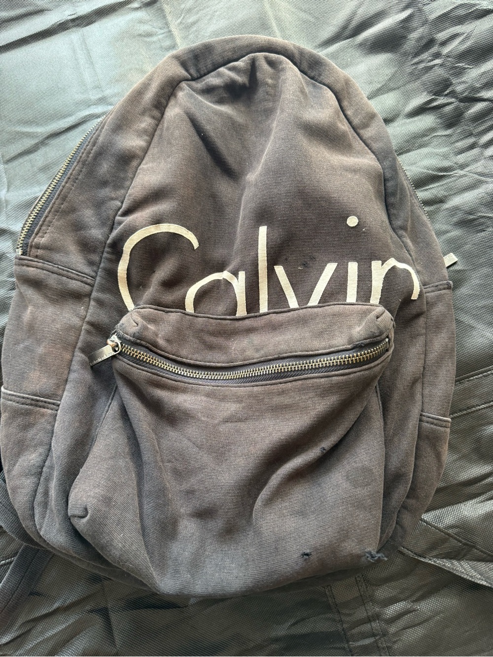Calvin Klein Black Canvas Logo Backpack